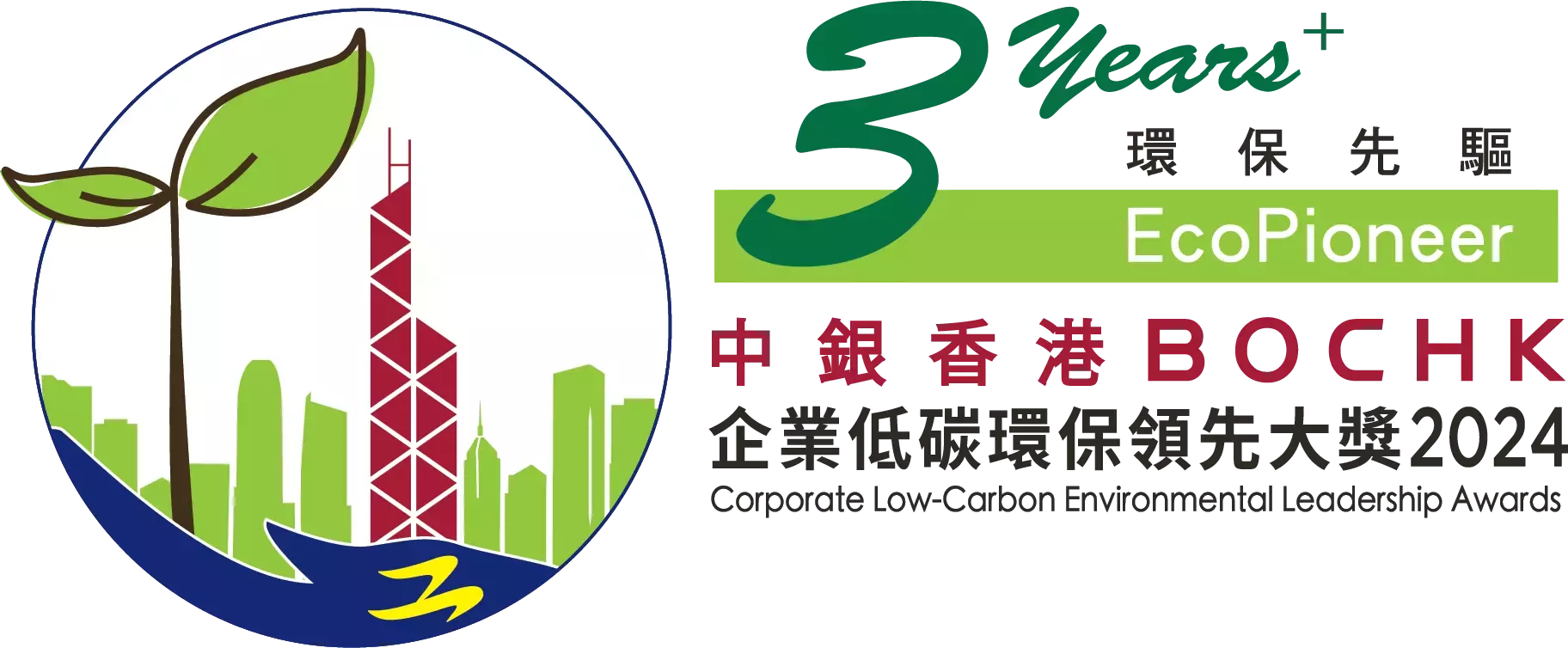 中銀香港企業低碳環保領先大獎2024 – 環保優秀企業及3 Years+環保先驅